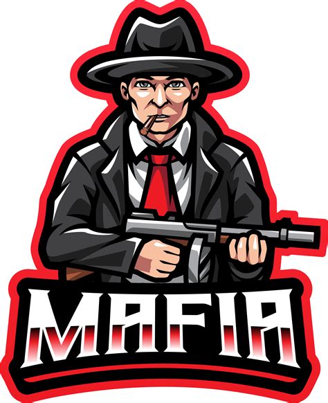 Mafia Esport Mascot Logo Gaming Design By Visink Thehungryjpeg