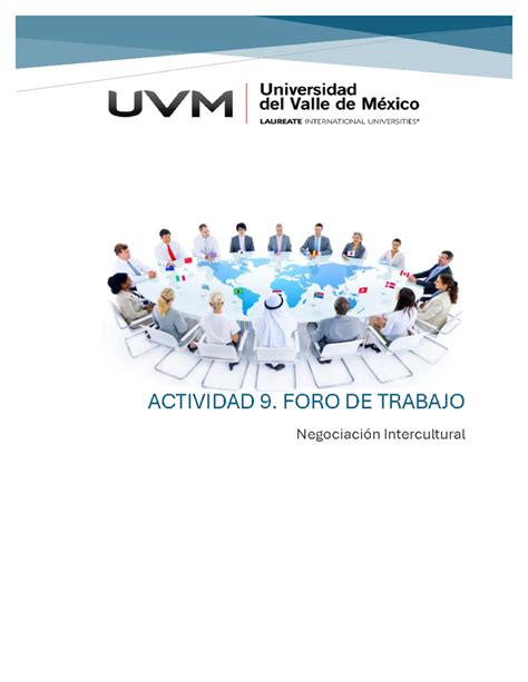 A Negociacion Intercultural Actividad Foro De Trabajo Negociaci N