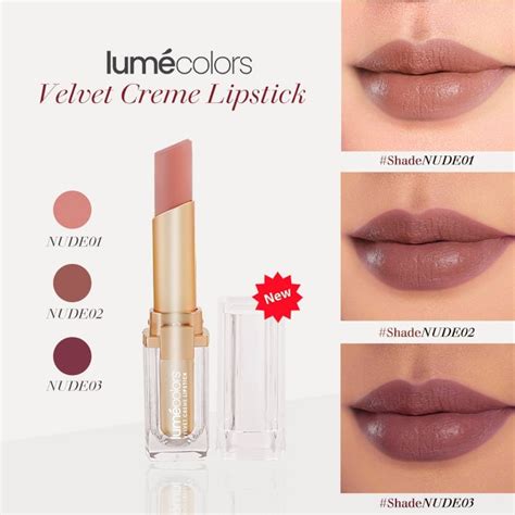 New Product Lumecolors Velvet Creme LIPSTICK G Colors And Lasts Hours NUDE NUDE NUDE