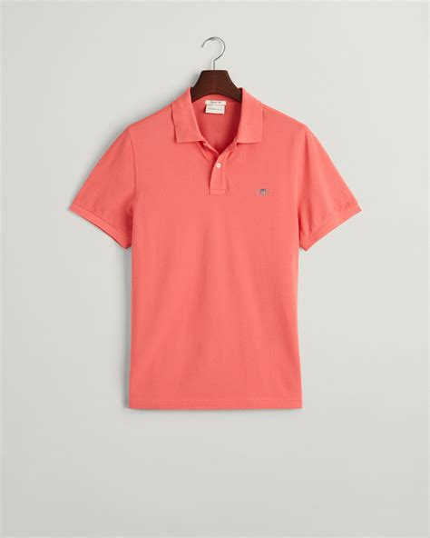 GANT Erkek Pembe Regular Fit Logolu Polo 2210 L 100 PAMUK SUNSET PINK