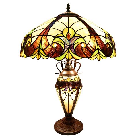 River Of Goods Halston Double Lit Tiffany 245 Table Lamp And Reviews Wayfairca