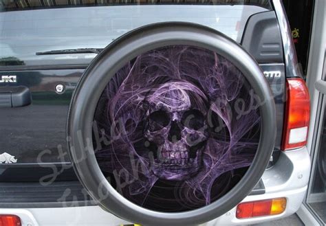 Skull Spare Tire Cover Decal Deaths Head Color Vinyl Etsy