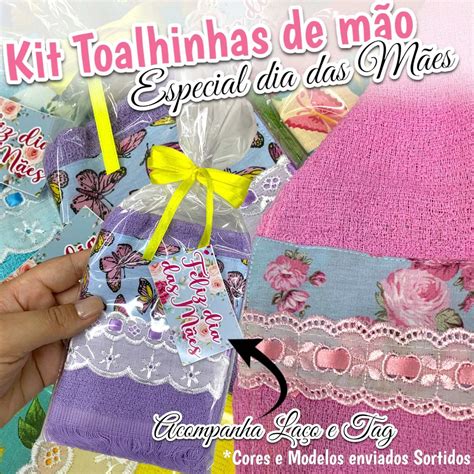 Kit Toalhinha Dia das Mães Sortidas C 10 Unid JF Lembranças Artigos