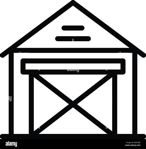 Car Garage Icon Outline Style Stock Vector Image Art Alamy