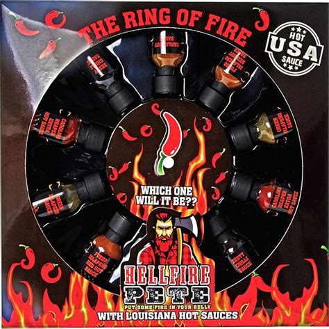 Hot Sauce Gift Set Ring Of Fire Hot Chilli Sauce Gift Set Game Chilli Gifts For Men Or