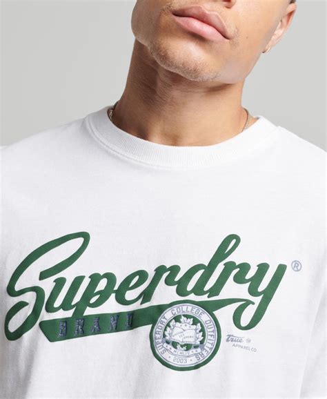 Superdry Uk Vintage Scripted College T Shirt Mens Sale Mens View All