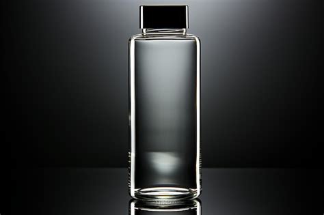 Premium Ai Image A Cylindrical Bottle On Glass Modern Aesthetics