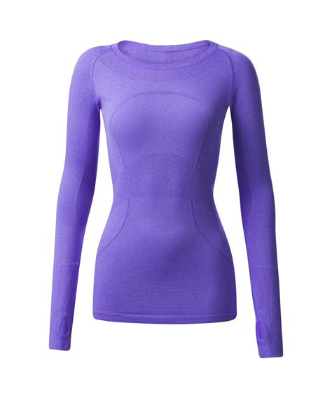 Lululemon Swiftly Tech Long Sleeve Crew Heathered Power Purple Lulu