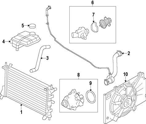 Ford Transit Connect Radiator Coolant Hose Upper Lower