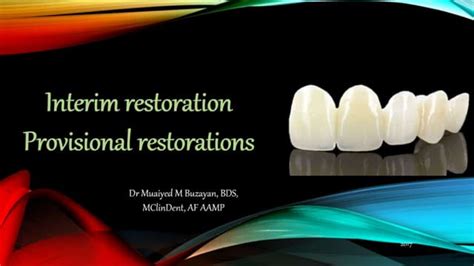 Provisional Restoration Ppt