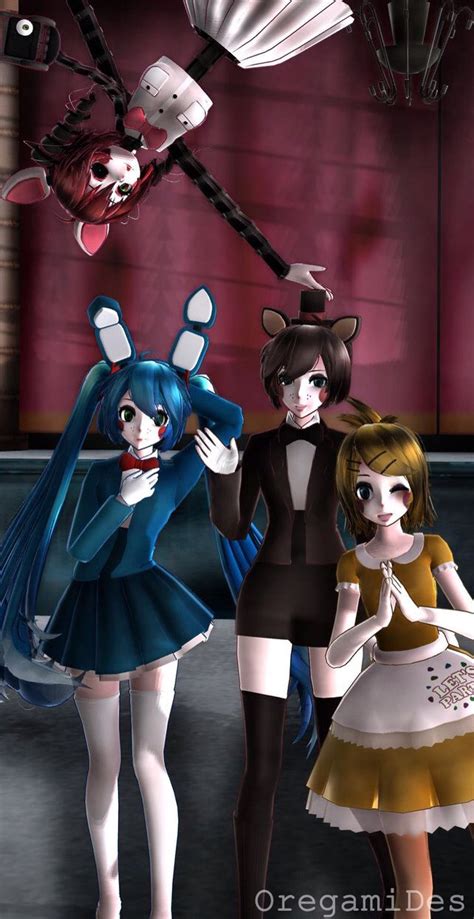 Mangle Toy Chica Toy Freddy Y Hoy Bonnie Fnaf Anime Fnaf Freddy