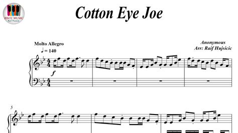 Cotton Eye Joe Rednex Piano Sheet Music Piano Tutorial Youtube