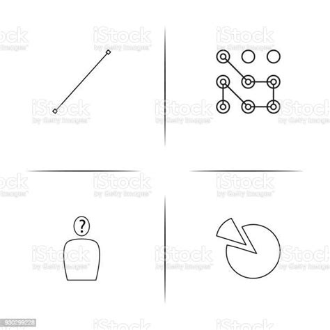 網頁和文字簡單線性圖示集簡單大綱圖示向量圖形及更多保安圖片 保安 信息圖形 圓形統計圖 Istock