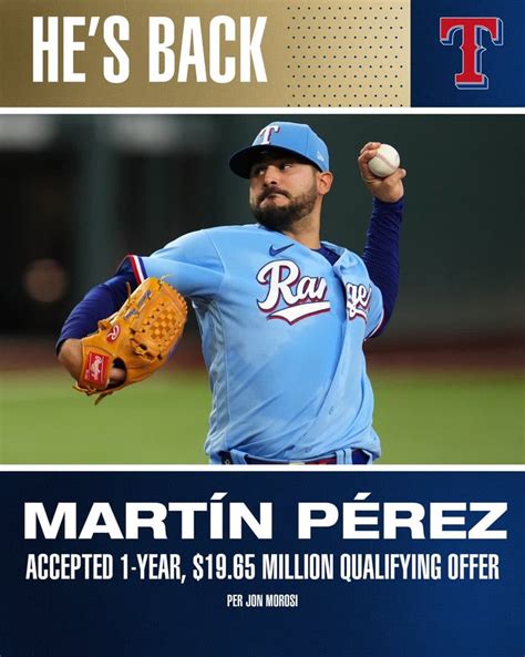 Martin Perez選擇接受合格報價 Mlb板 Dcard