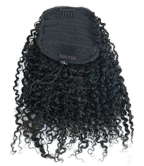 Msbuy B C Kinky Curly Ponytails Extensions One Piece Mongolian Clip