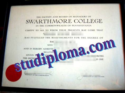 phony swarthmore college degree certificate  diploma studiplomacom