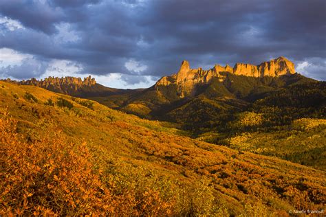 Spotlight on Chimney Rock-Dramatic Autumn Sunset