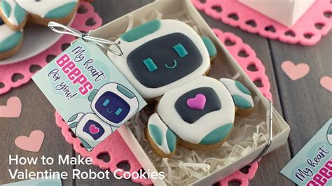 Decorating A Robot Cookie For Valentine S Day Cookie Decorating With