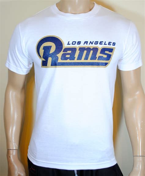 Los Angeles Rams Mens T shirt Football Tee White LA