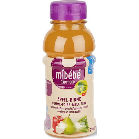 Buy Mibébé Babyfood Jus de pomme et poires et infusion de fenouil