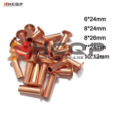 M M M Copper Plated Flat Head Semi Tubular Rivets Brake Lining