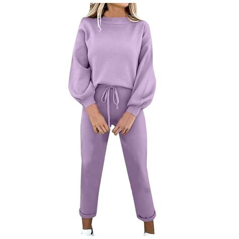 Homegardon Womens Set Summer Clearance Womens 2 Piece Casual Sweatsuit Outfits Long Lantern