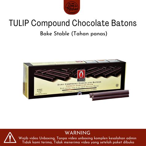 Tulip Dark Compound Chocolate Batons Repack Lazada Indonesia