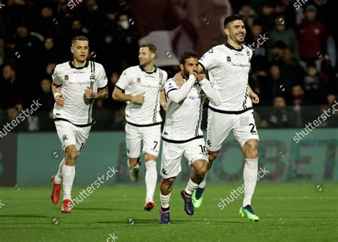 Simone Verdi Salernitana Celebrates After Scoring Editorial Stock Photo