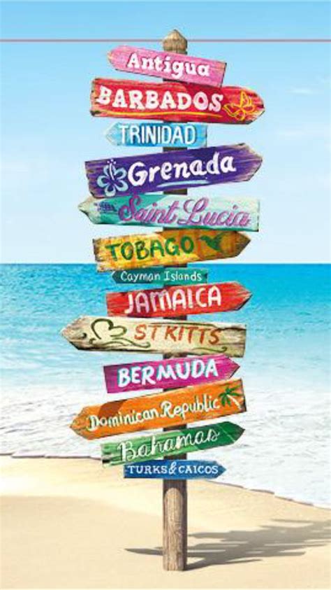 Caribbean Islands Beach Signs Tiki Signs Beach Signs Wooden