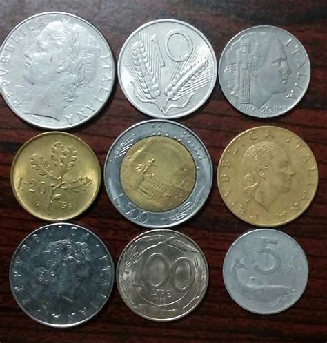 Coin-House: Collection of 9 Pre-Euro coins from Italy