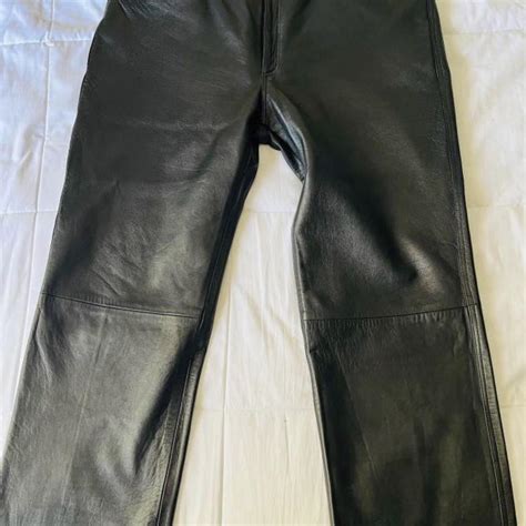 Men’s leather pants by Hudson. Waist size 40” US.... - Depop