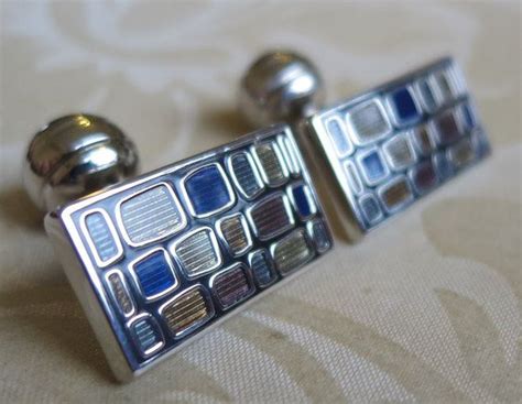 Cloisonne Enamel Duchamp London Cufflinks Multi Colour Etsy