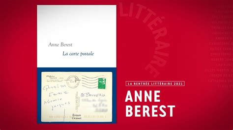 Rentr E Litt Raire Grasset Anne Berest La Carte Postale Youtube