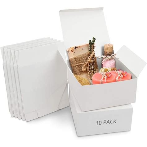 Belle Vous Boite Cadeau Blanc Kraft Lot De 10 Boite Cadeau Vide De 20