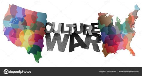 Culture War Cultural Wars Concept Usa Heritage Divided American ...