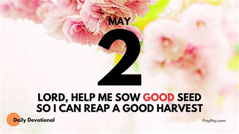 Reaping Heavenly Rewards Daily Devotional For May