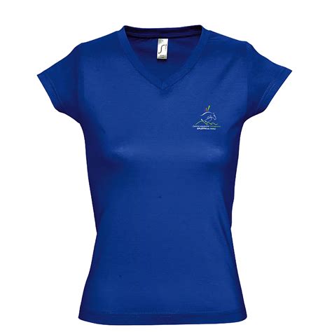 Tshirt Femme Bleu Roi Centre Equestre DYssingeaux Mascotte Clothing