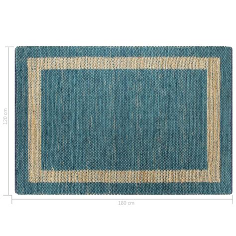 Vidaxl Vloerkleed Handgemaakt X Cm Jute Blauw Online Kopen