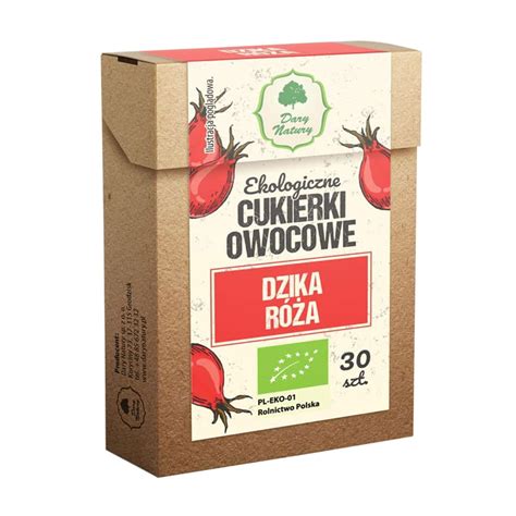 Cukierki OWOCOWE dzika róża EKO 30g Dary Natury Sklep EMPIK