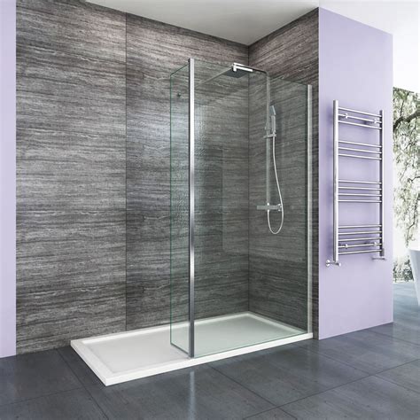 Wet Room Shower Screen Panel 8mm Easy Clean Glass 700mm Walk In Shower