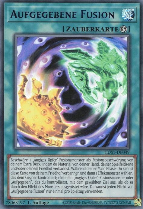 Recollectibles Sammelkarte Yugioh Karte Aufgegebene Fusion V 1