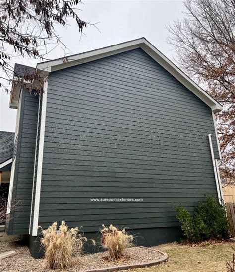 James Hardie Iron Gray Lap Siding In Shawnee Ks Sure Point Exteriors