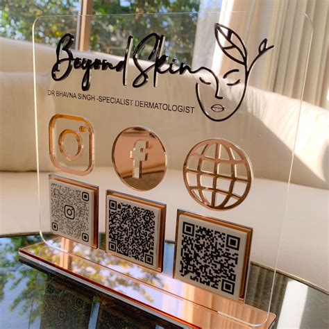 Acrylic Social Media Sign Manimani Design Studio
