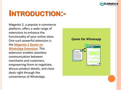 PPT Magento 2 Quote On WhatsApp Extension Enhance Customer