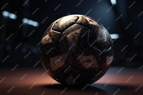 Premium AI Image | A black and white soccer ball with the logo of the ...