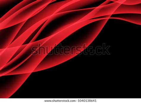 Abstract Red Wave Smoke On Black Stock Vector Royalty Free