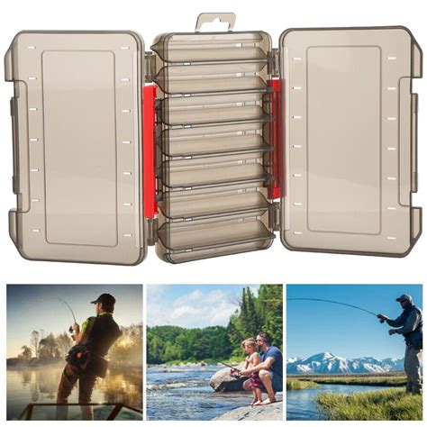 Double Sided Fishing Bait Storage Box Container Fishing Tackle Lure Box