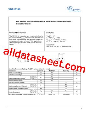 VBA1310S Datasheet PDF VBsemi Electronics Co Ltd