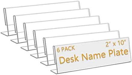 Amazon 6 Pack 10 W X 2 H Acrylic Office Name Plates Name Labels