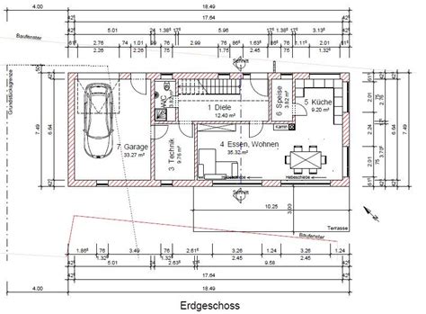 Grundriss längliches EFH integrierte Garage kein Keller Erfahrungen